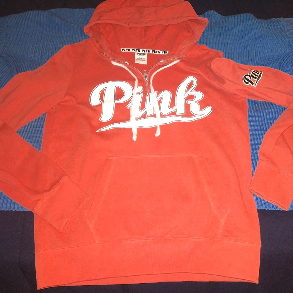 Victoria Secret Half Zip Hooded Sweatshirt